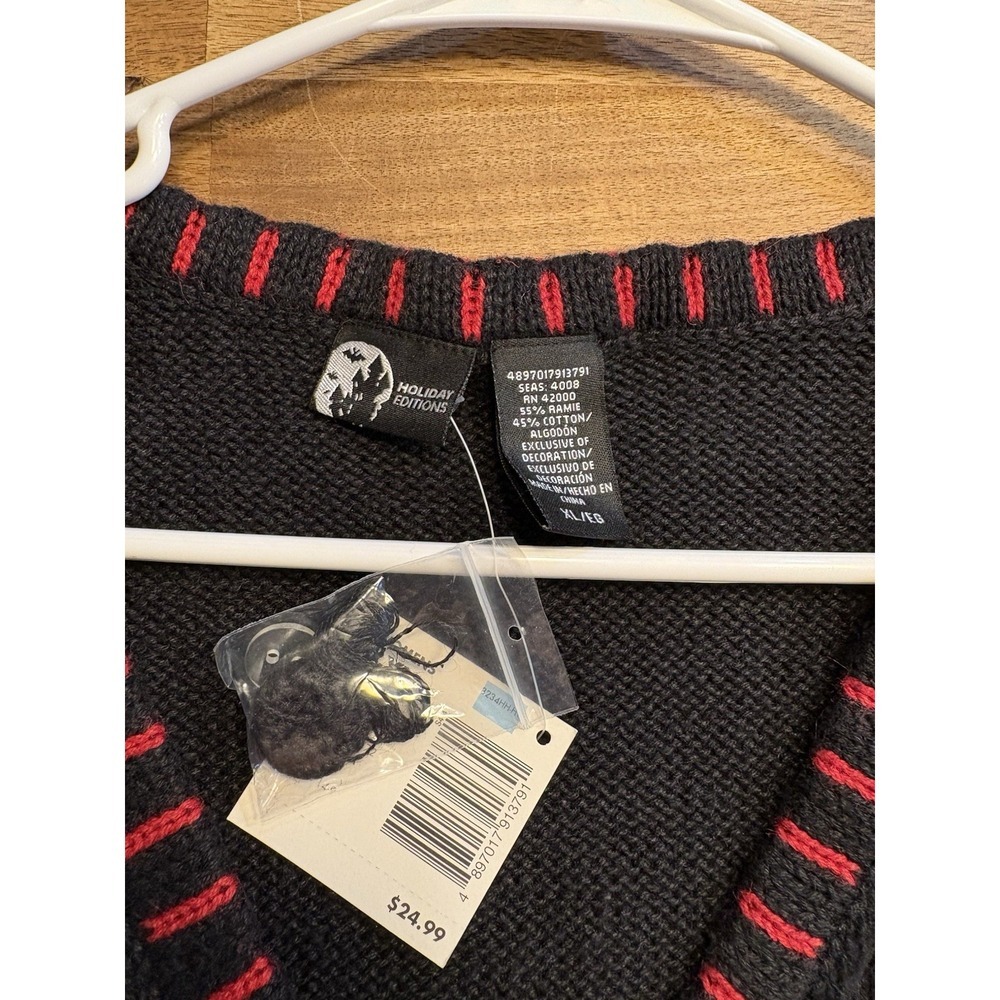 Holiday Editions Fall Autumn Embroidered Cardigan Sweater NWT Sz XL - Picture 4 of 10